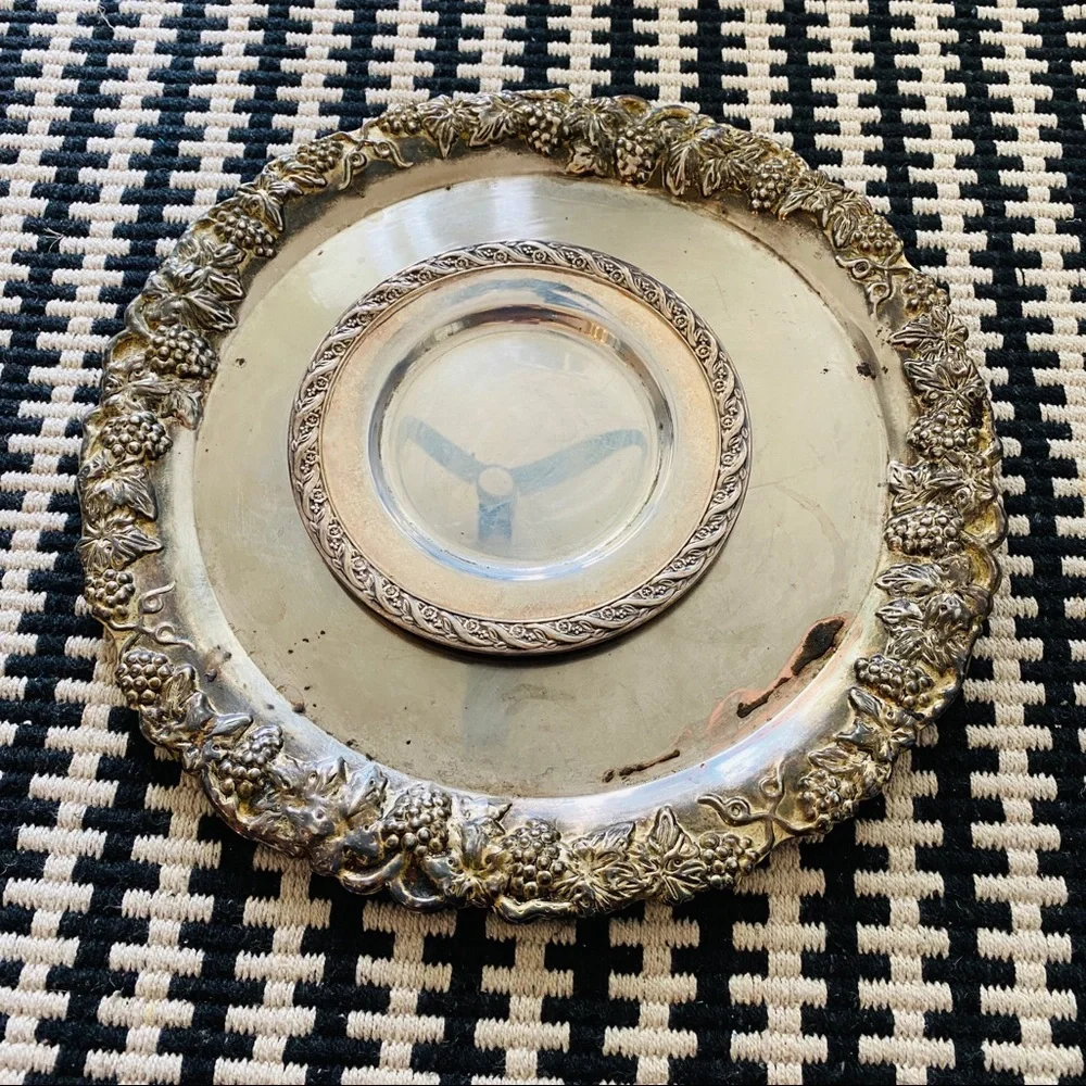 Vintage Silver Trays Versatile Use Bundle of 2